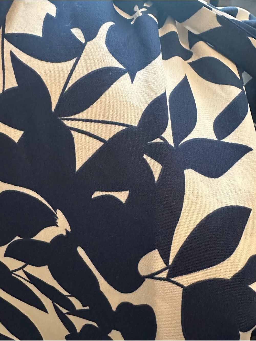 Sleeveless Navy & White Leaf Print Maxi Dress - Picture 2 of 2
